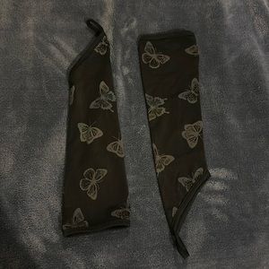 reflective gloves with butterfly print